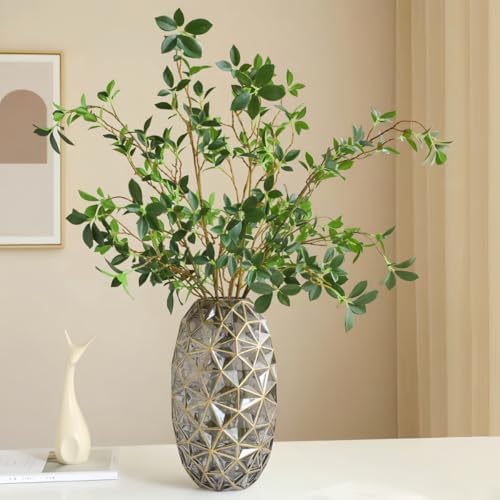 3PCS Artificial Ficus Plant Branches 433 Inch Vase Decor