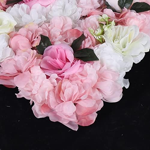 12Pcs Pink White Rose Wall Panel 3D Decor