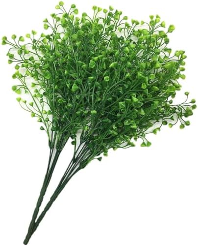 8 Pack Artificial Bell Willow Shrubs UV Resistant Fake Plants