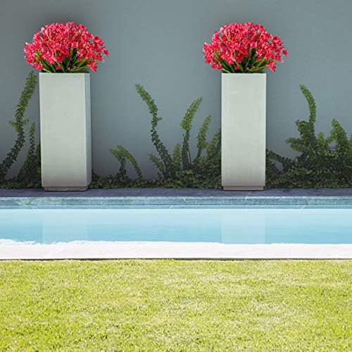 URSTOUD 6 Bundle Artificial Daffodils Flowers Red