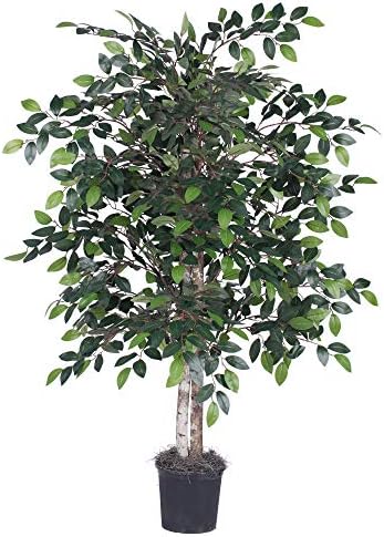 Vickerman 4 Artificial Ficus Bush with Black Pot