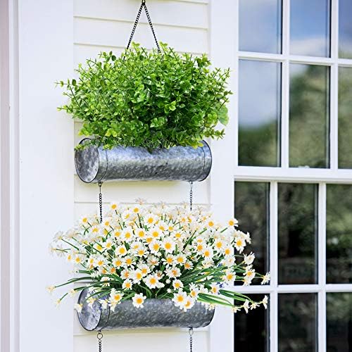 ArtBloom 12 Bundles UV Resistant Artificial Boxwood Flowers