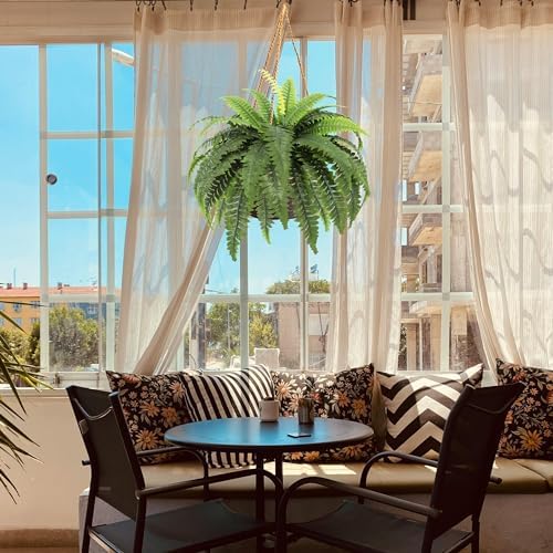 33 Inch Artificial Boston Ferns 2pcs Hanging Plant