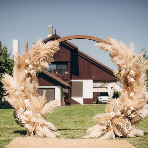 PATIKIL 378in Tall Artificial Pampas Grass 7pcs Gray Fluffy Decor