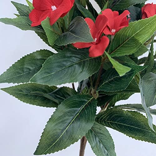 Lopkey Artificial Impatiens Bouquet for Home Decor and Garden