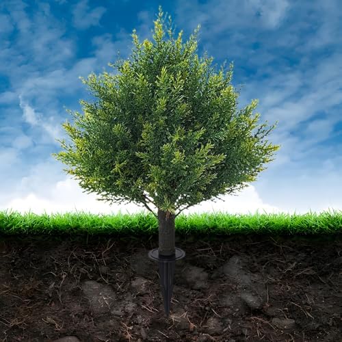 Artificial Cedar Topiary Trees Faux Greenery Decor
