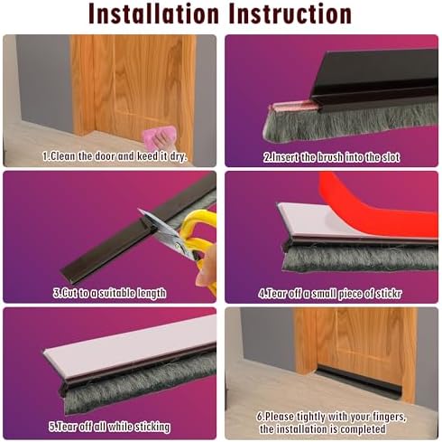 Door Draft Stopper Bottom Seal 39 In
