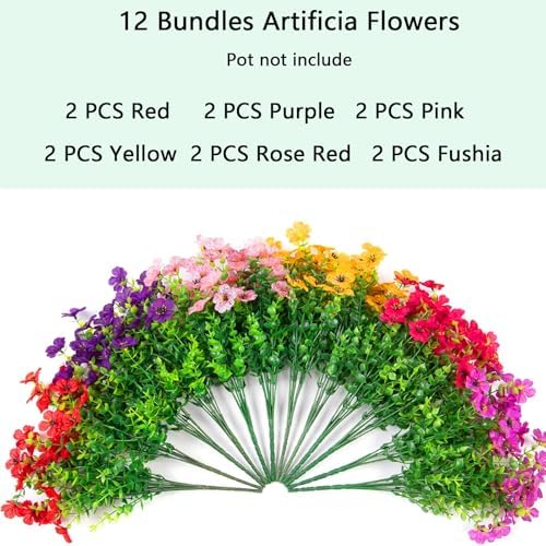 Artificial Daisy Flowers with Eucalyptus Leaves 12 Bundles