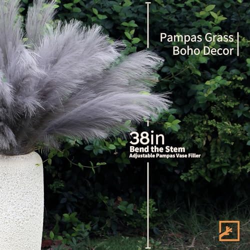 Zifty 7-Pcs 38 Inch Faux Pampas Grass Artificial Flower Set