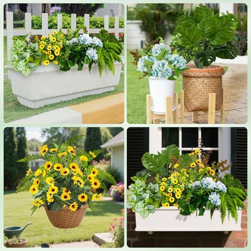 WINTS 17 Piece Artificial Plants Outdoor Decor Set