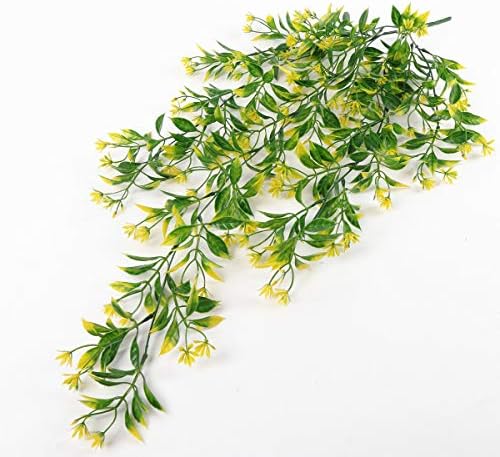 Yellow Artificial Hanging Vine Flowers Decor 4 Pack