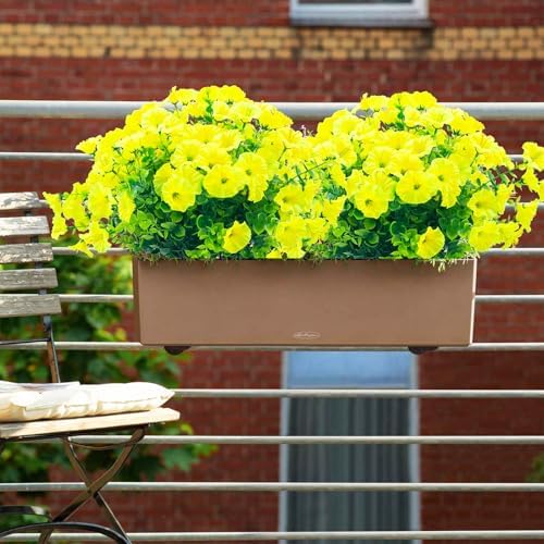 DRT DERUITAI UV Resistant Artificial Yellow Flowers 20 Bundles