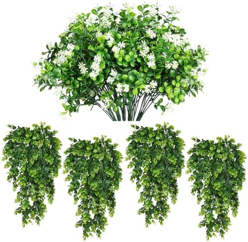 RECUTMS Artificial Hanging Eucalyptus Plants