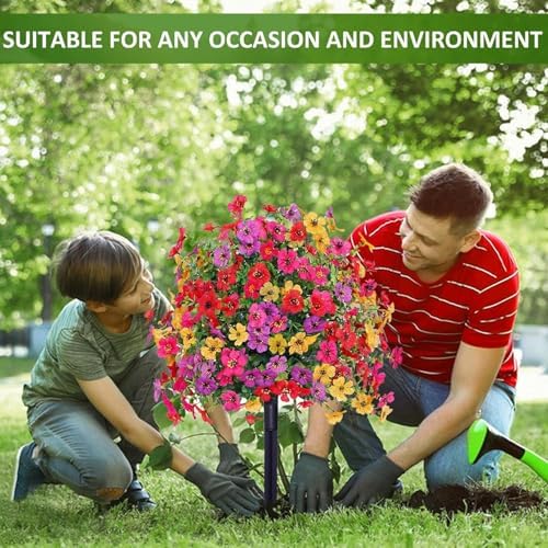 Artificial Violets with Ground Spikes 22 Inch 2pcs