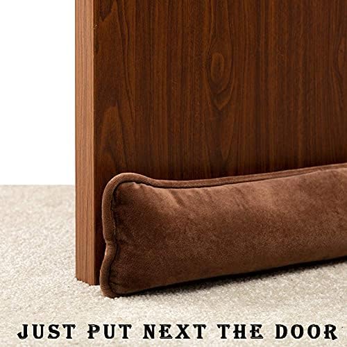 DreamQuil Under Door Snake Draft Stopper 36 Inch Brown