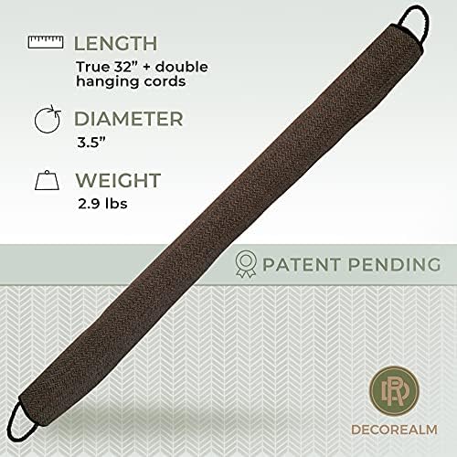Heavy Duty Under Door Draft Stopper with Sound Proofing 32 Inches Brown
