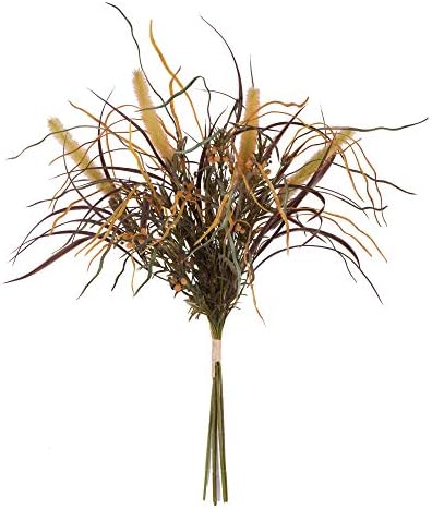 Vickerman Artificial Yellow Euphorbia Onion Grass Bush 27 Inch