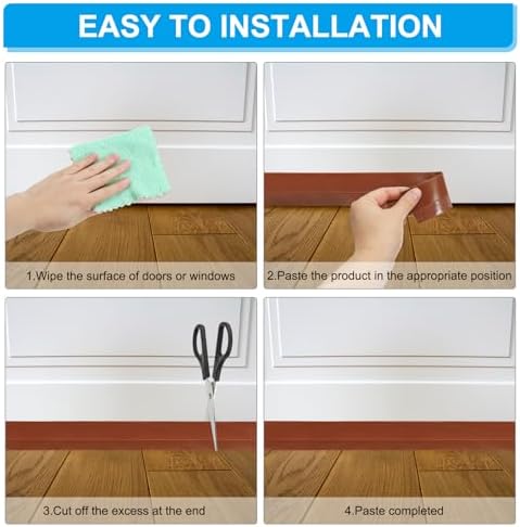 PATIKIL Door Draft Stopper 2 Pack 33FT Silicone Seal Strips