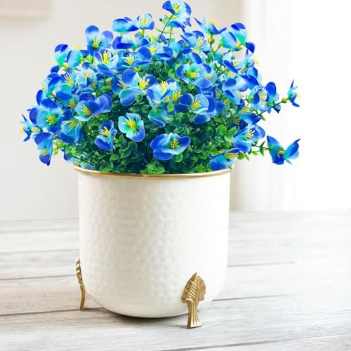 NOV FIRE Artificial Flowers for Outdoor Decor Blue