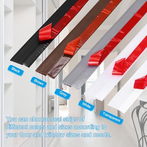 PATIKIL Door Draft Stopper 2 Pack 33FT Silicone Seal Strips