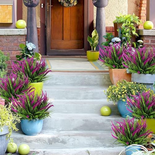 RECUTMS Artificial Ferns Plant Decor for Home Garden Wedding