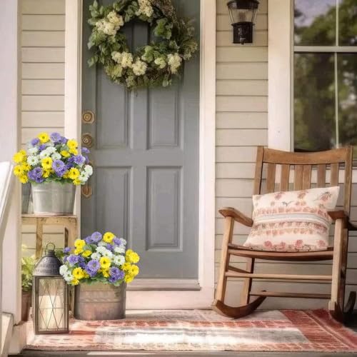 3 Pcs Artificial Dahlia Flowers for Outdoor Decor