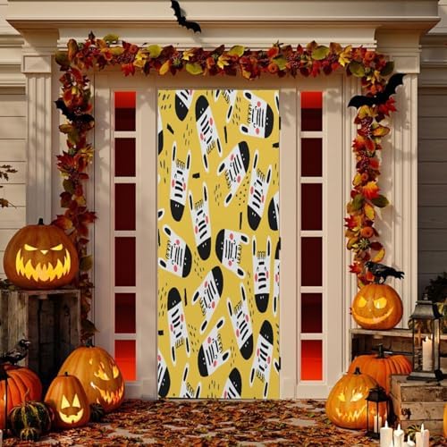 Susiyo Cartoon Zebras Halloween Door Cover 32x79in