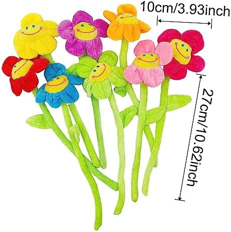 KWAGOCAR 8 Pack Artificial Plush Flowers Curtain Tiebacks