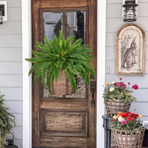 GnFlus Faux Ferns 335 Dia Artificial Plants for Outdoor