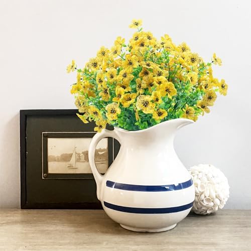 NOV FIRE Outdoor Artificial Flowers 8 Bundles
