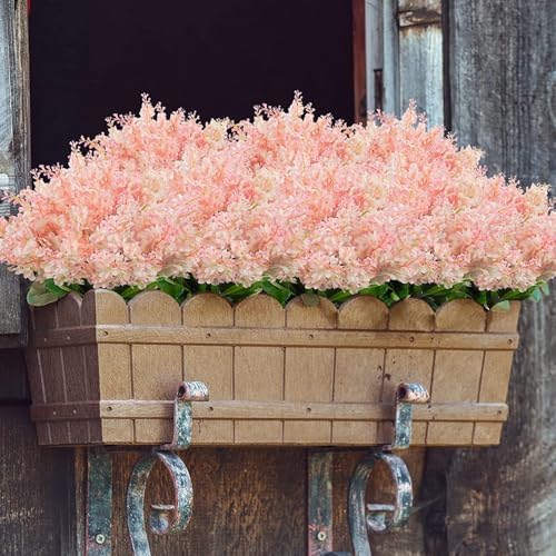 6Pcs Artificial Pink Wisteria Flowers with 137 Inch Stems