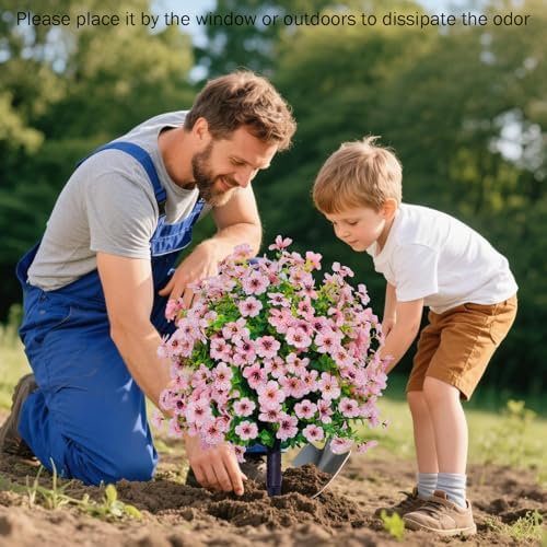 Realistic Artificial Violet Ball Topiary Tree with Ground Spikes