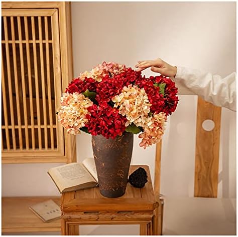 GaRcan Artificial Hydrangea Branch with Pot for Home Decor