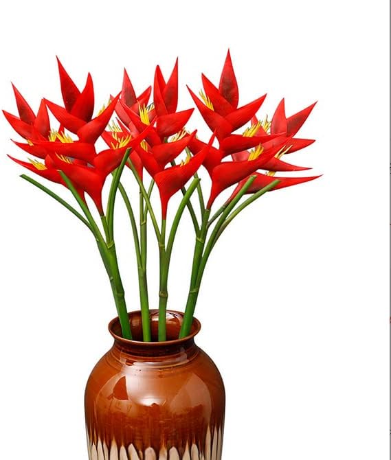 34 Inch Large Red Bird of Paradise Artificial Flower Stem