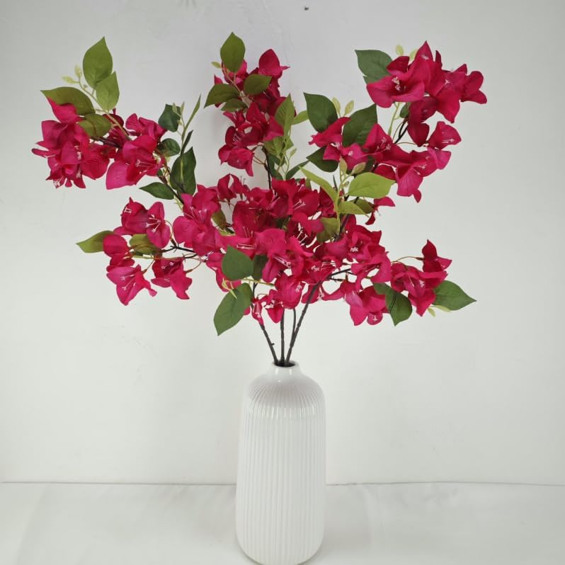3 Piece Bougainvillea Artificial Flowers with Stems Magenta
