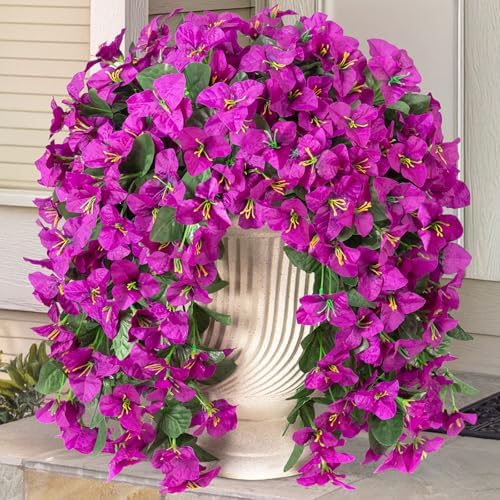 2 pcs Artificial Bougainvillea Flowers for Outdoor Decoration