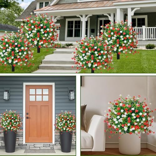 Artificial Topiary Ball with Ground Spike Set of 2