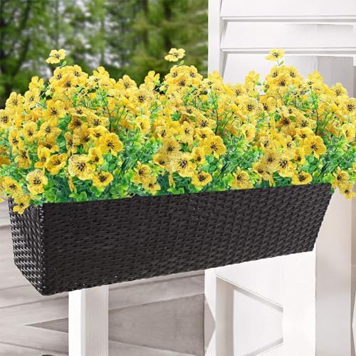 NOV FIRE Outdoor Artificial Flowers 8 Bundles