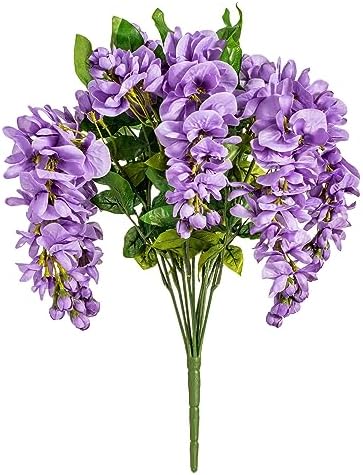 Vickerman Artificial Lavender Wisteria Bush 19 Inches