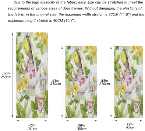 Susiyo Watercolor Tea Bird Halloween Door Cover
