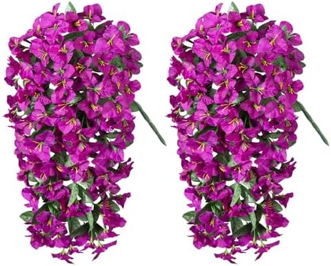 2 pcs Artificial Bougainvillea Flowers for Outdoor Decoration