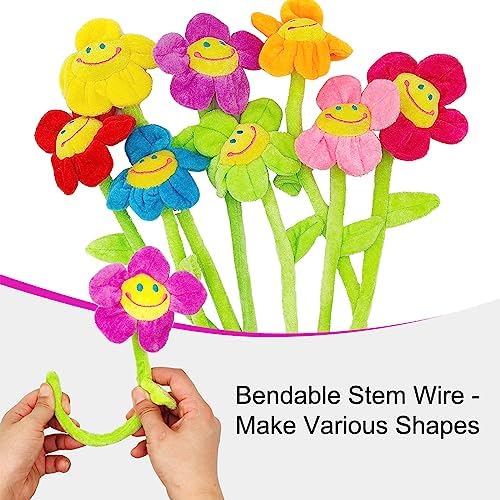 KWAGOCAR 8 Pack Artificial Plush Flowers Curtain Tiebacks