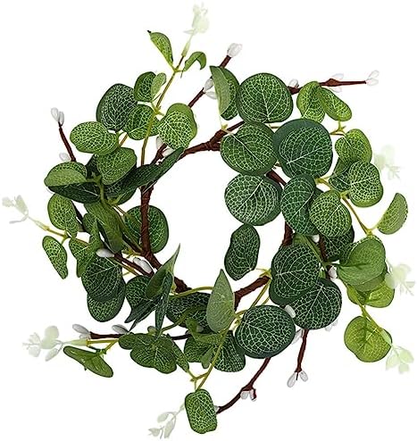 Artificial Eucalyptus Candle Wreath for Home Decor