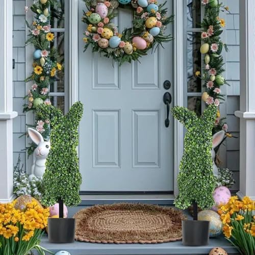 Easter Bunny Shaped Topiary Artificial Tree 30