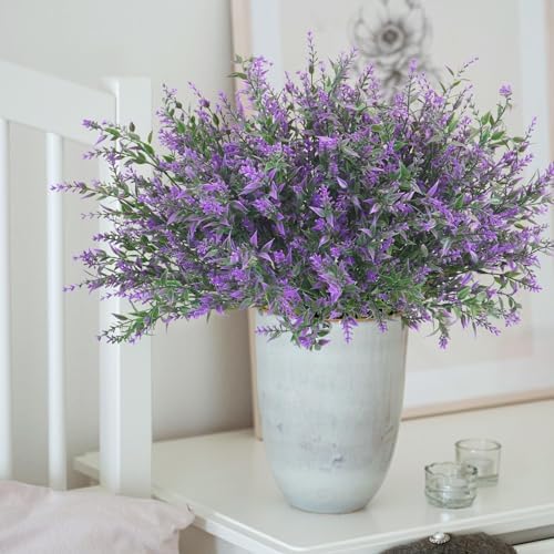 42 Pcs UV Resistant Artificial Lavender Flowers