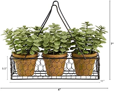 Nearly Natural 7 Inch Mini Jade Artificial Plant Set