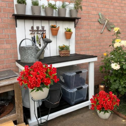 8 Pcs Artificial Flowers for Outdoor Decor
