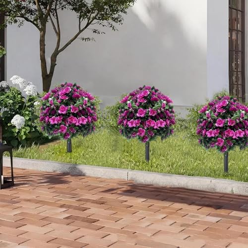 Artificial Flowers with Ground Spikes Purple 58cm