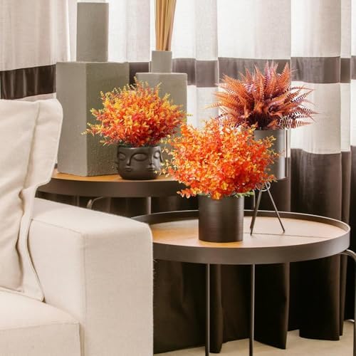Bincy 6 Bundles Artificial Eucalyptus Fall Flowers