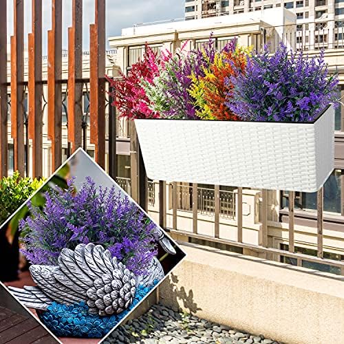 NOV FIRE Artificial Lavender Flowers 10 Bundles UV Resistant